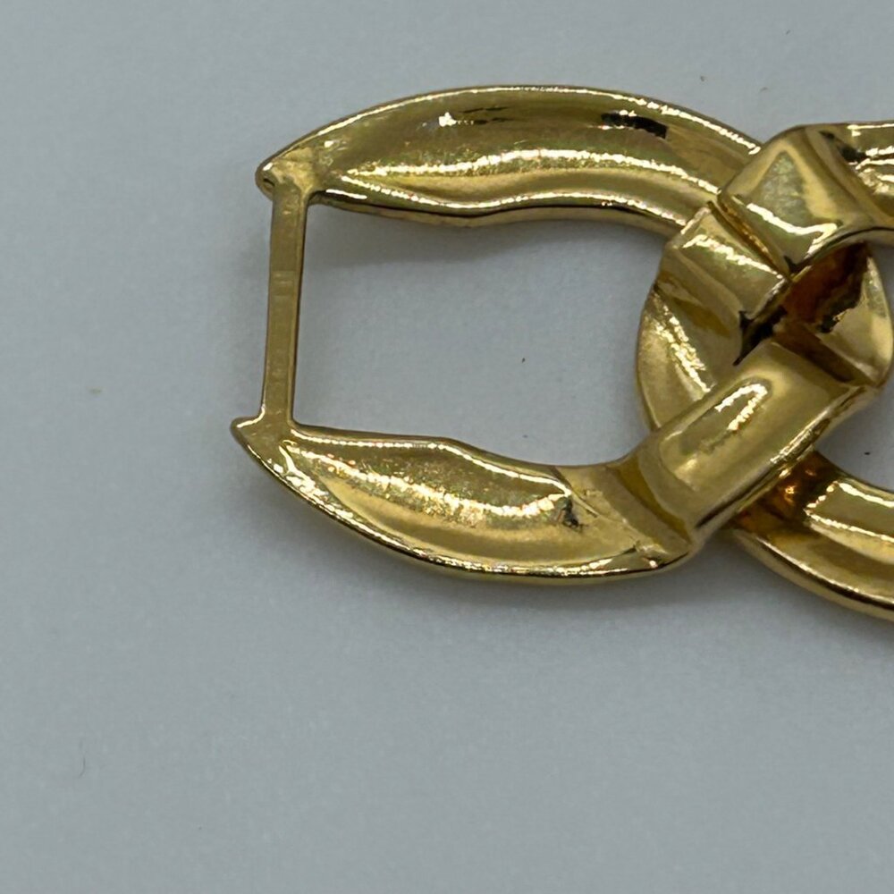 Vintage Napier Gold-tone Bracelet Chunky Curb Link 80s Designer Statement 7 in. - Picture 11 of 14